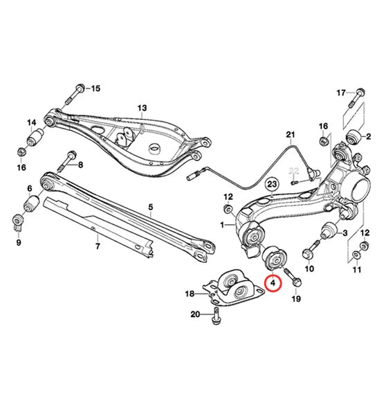 E36/46/Z4 Monoball Rear Trailing Arm Bushing