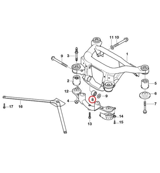 E46 M3 Solid Differential Bushings