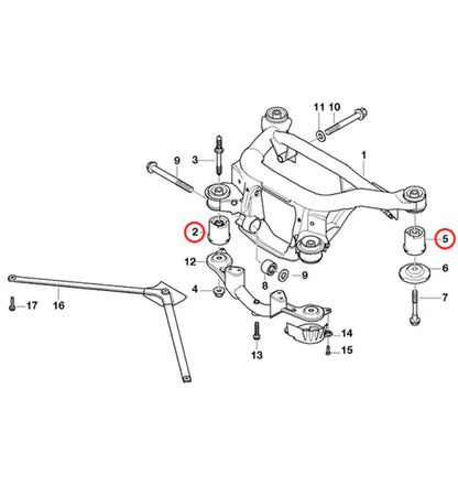 E46/Z4 Solid Subframe Raising Bushings